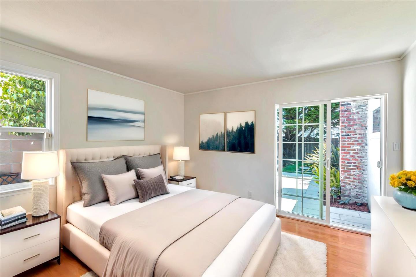 714 Cherry Avenue San Bruno, CA 94066 - Photo 19 of 29 a bedroom with a bed and a large window