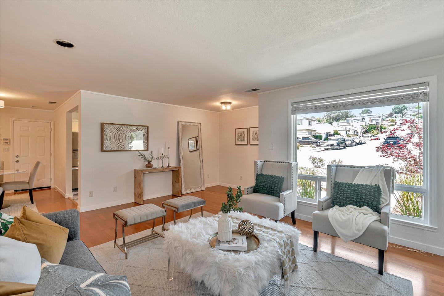 714 Cherry Avenue San Bruno, CA 94066 - Photo 5 of 29 a living room with furniture and a large window