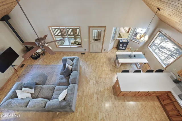 a bedroom with a bed and a desk