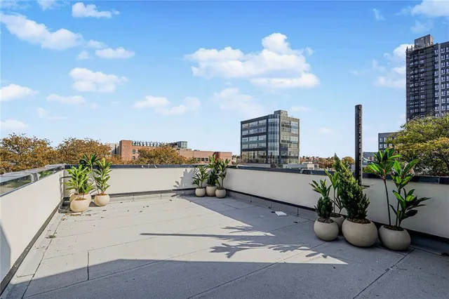 a terrace with a seating space