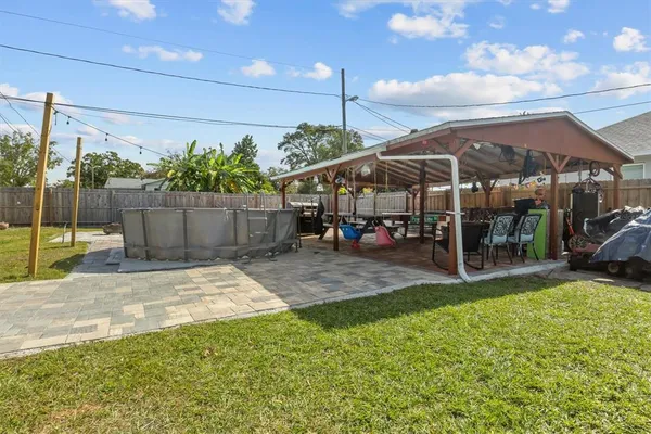 a view of a patio