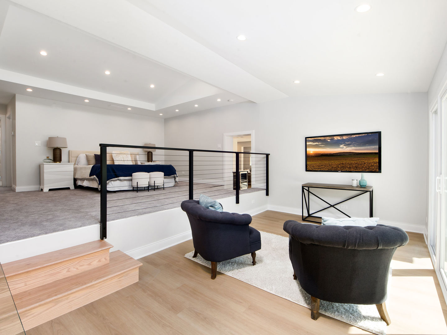 4343 Davis Street Skokie, IL 60076 - Photo 20 of 41 a living room with furniture and a ceiling fan