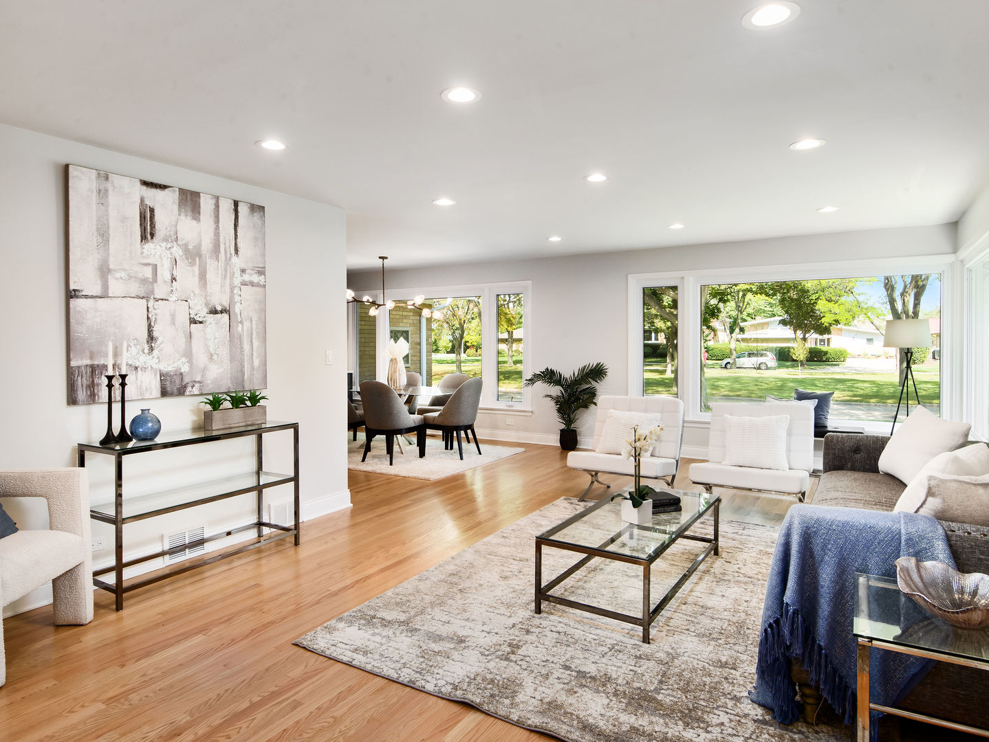 4343 Davis Street Skokie, IL 60076 - Photo 2 of 41 a living room with furniture and a large window