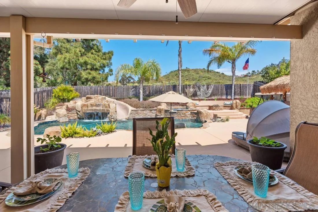 13829 Tobiasson Road Poway, CA 92064 - Photo 30 of 52 a room with lots of different furniture and garden view