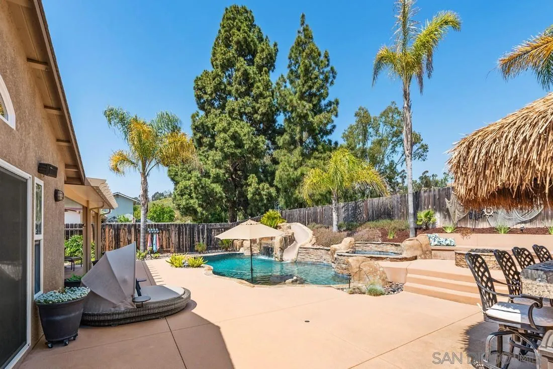 13829 Tobiasson Road Poway, CA 92064 - Photo 43 of 52 a view of a patio with couches table and chairs and potted plants