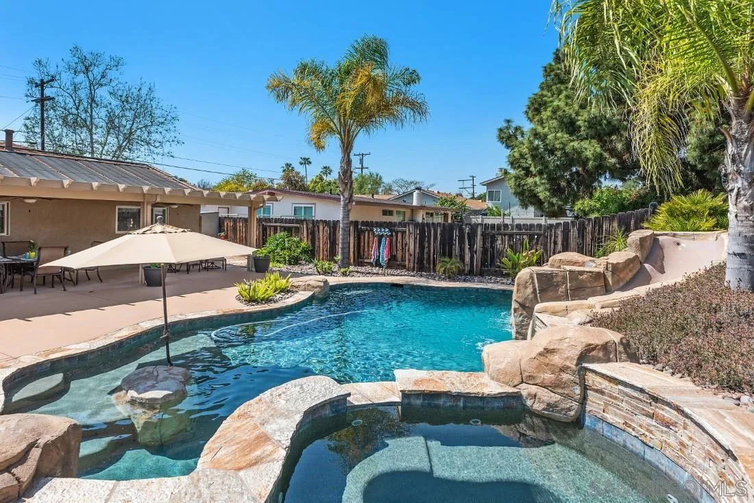 13829 Tobiasson Road Poway, CA 92064 - Photo 49 of 52 a view of a table and chairs under an umbrella