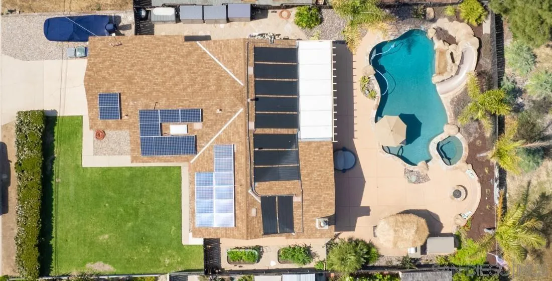 13829 Tobiasson Road Poway, CA 92064 - Photo 5 of 52 an aerial view of a pool patio swimming pool and outdoor seating