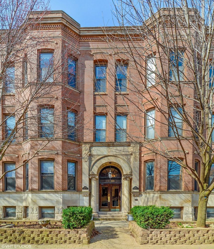 a front view of a building