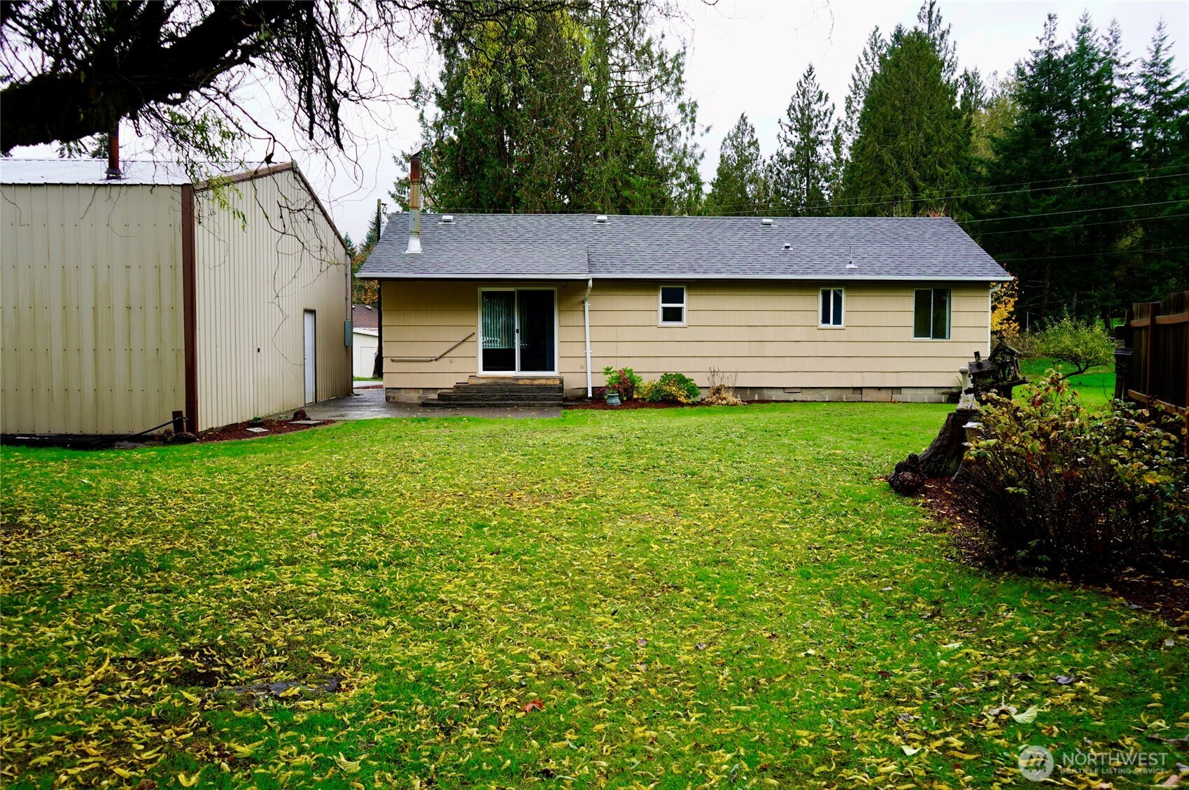 212 McGeary Road Kelso, WA 98626 - Photo 13 of 20 a view of a yard in front of a house with plants and large tree