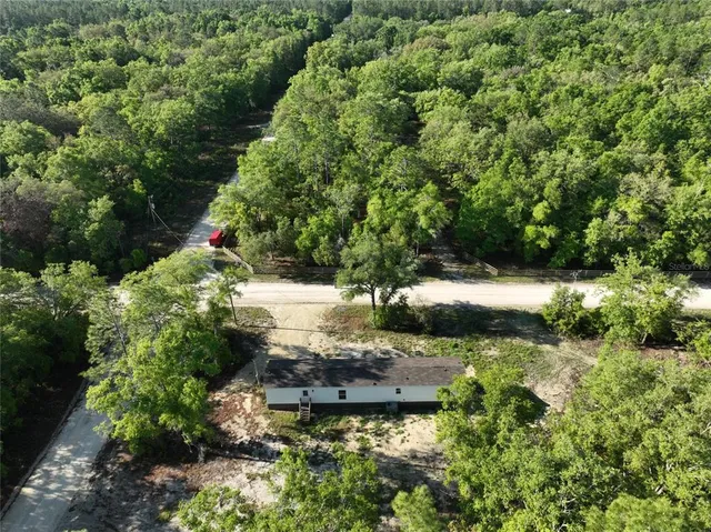 a view of a garden with a lake