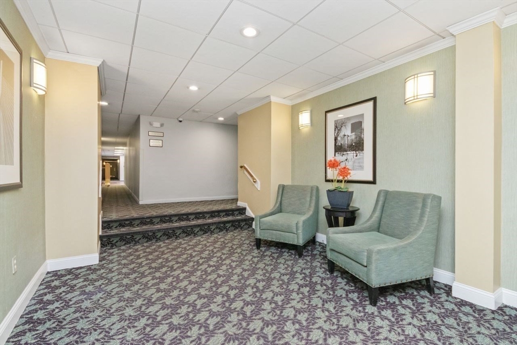 55 Broadlawn Park, Unit 11B Boston, MA 02467 - Photo 2 of 25 a living room with furniture and a rug