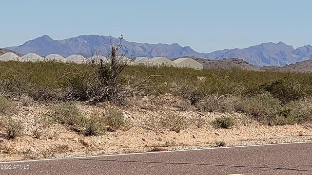 a view of a house with a mountain