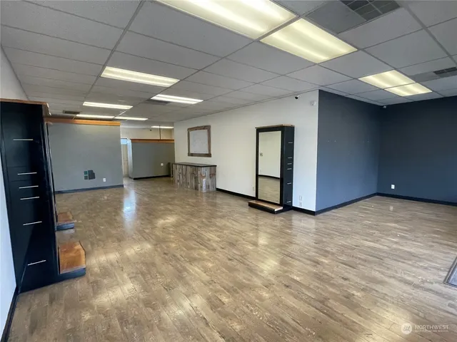 a view of a livingroom with a furniture