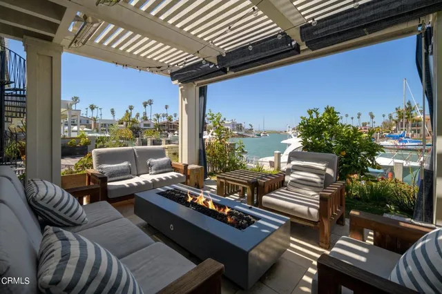 a outdoor living space with patio furniture