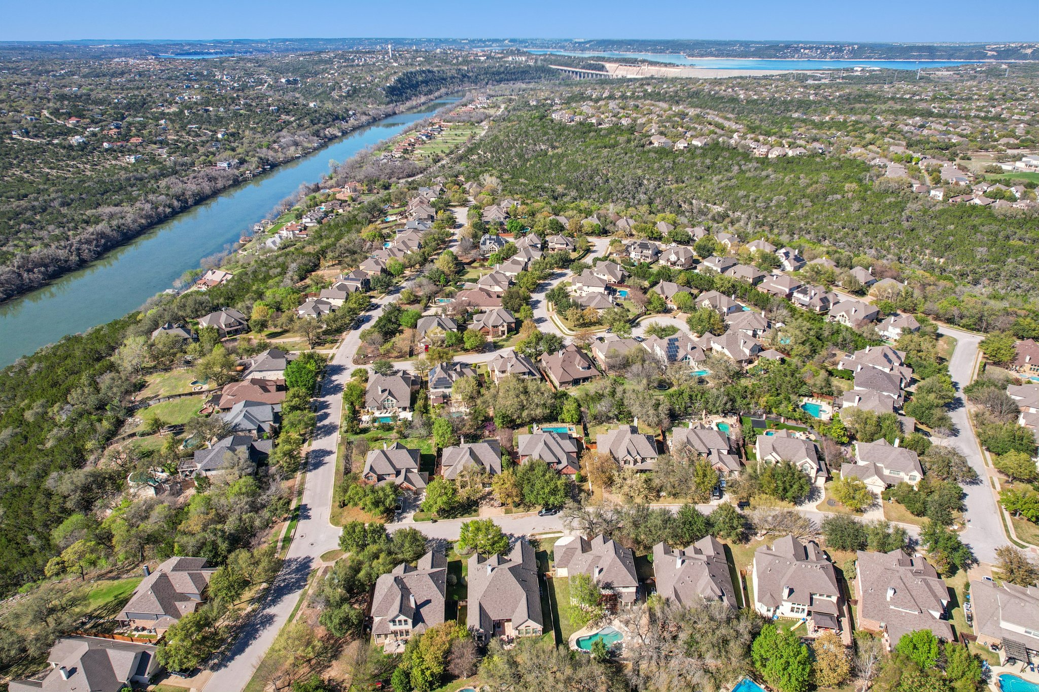 12913 Little Dipper Path Austin, TX 78732 - Photo 24 of 30 an aerial view of residential houses with outdoor space