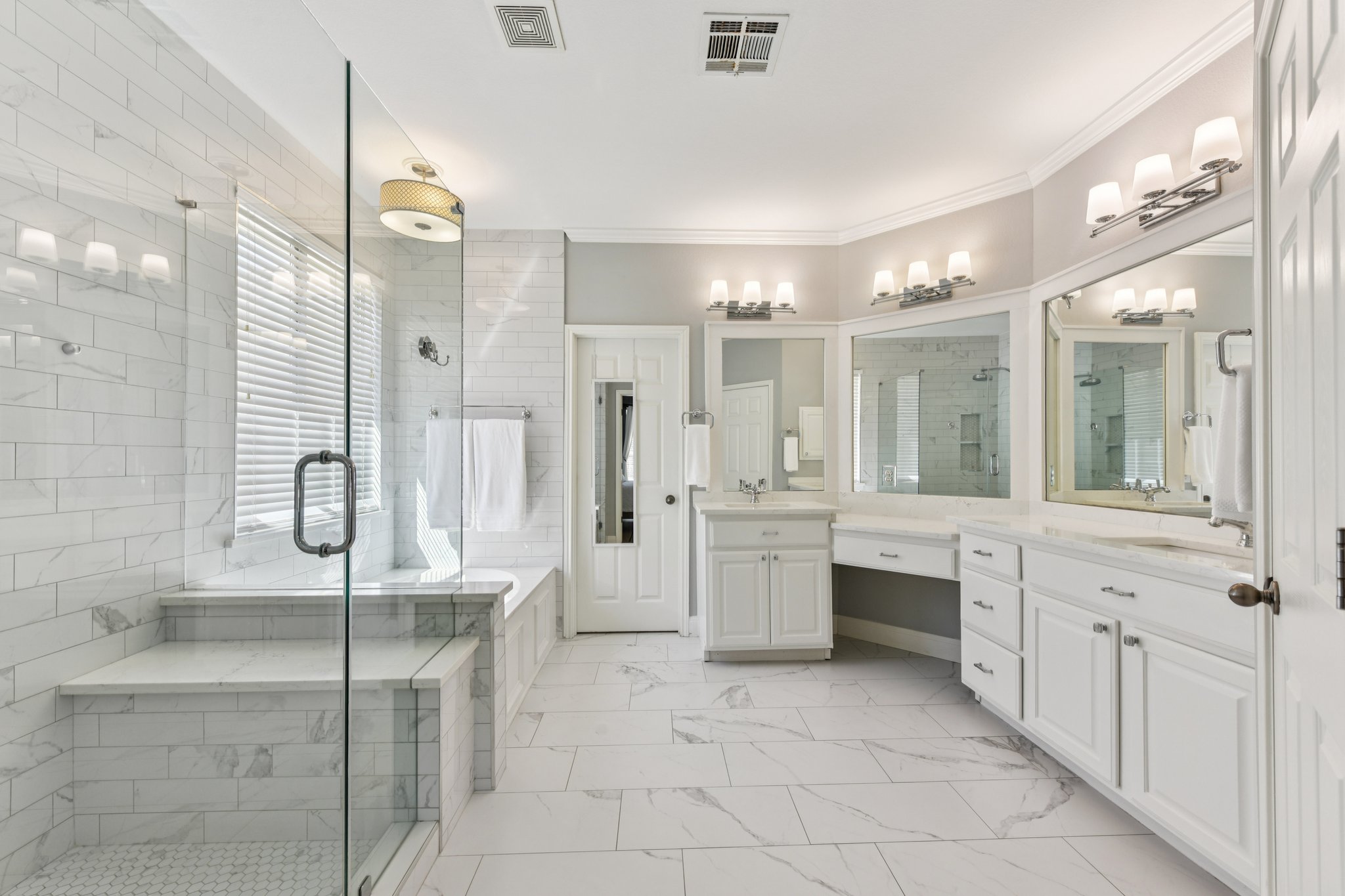 12913 Little Dipper Path Austin, TX 78732 - Photo 8 of 30 a bathroom with a double vanity sink mirror and double