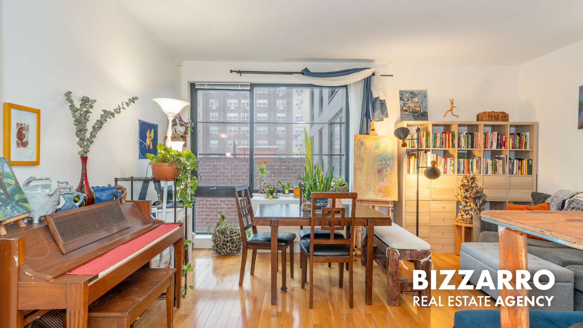 Tilden Street, Unit 6F Bronx, NY 10467 - Photo 3 of 29 a living room with furniture a fireplace and large windows