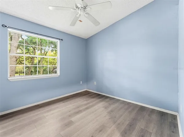 an empty room with a window