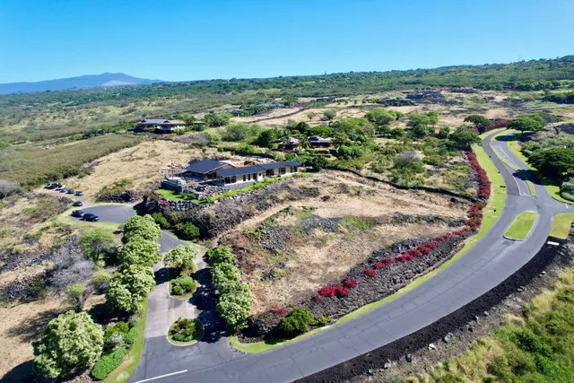 an outdoor space with furniture