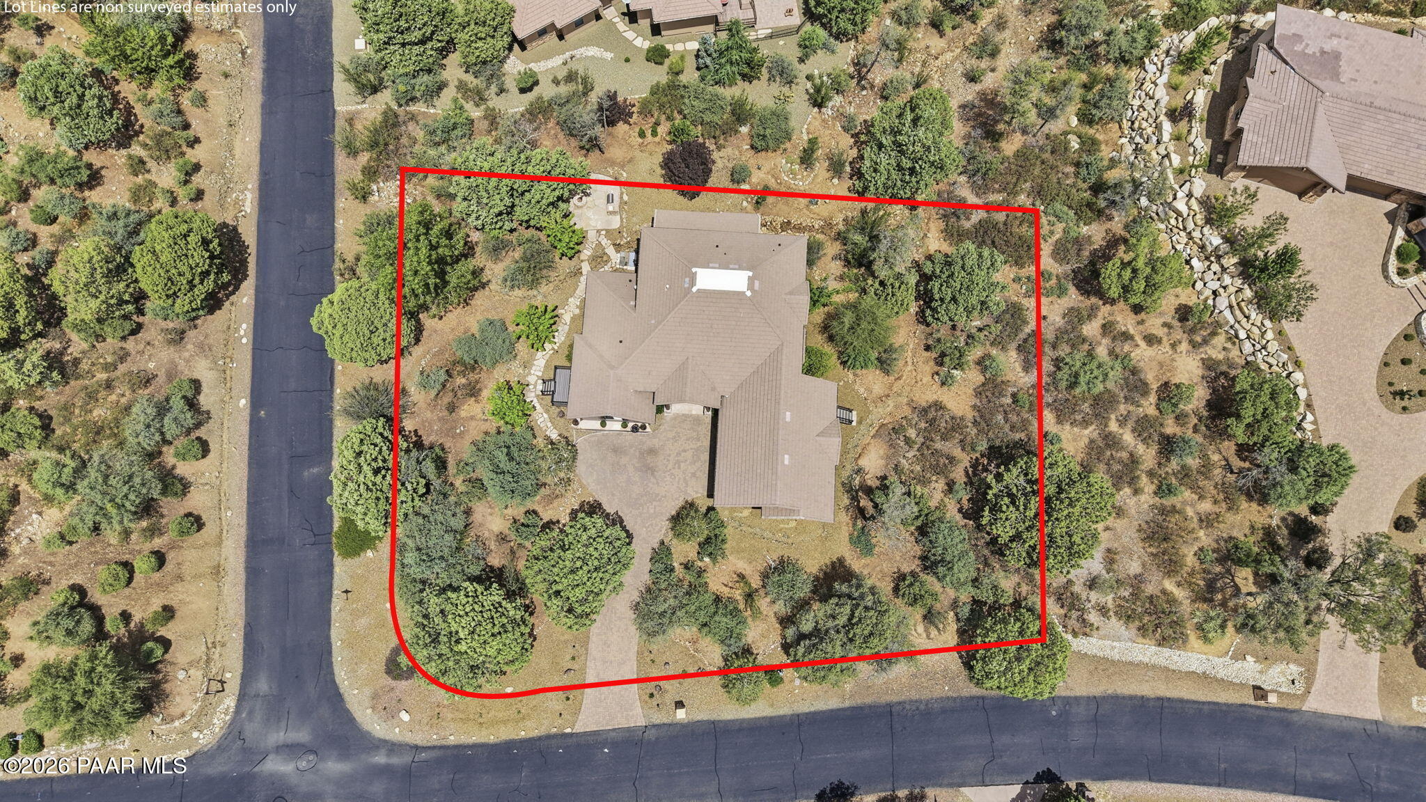 2144 Forest Mountain Road Prescott, AZ 86303 - Photo 51 of 51 5-Birds Eye Lot Line