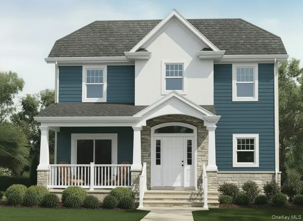 a front view of a house