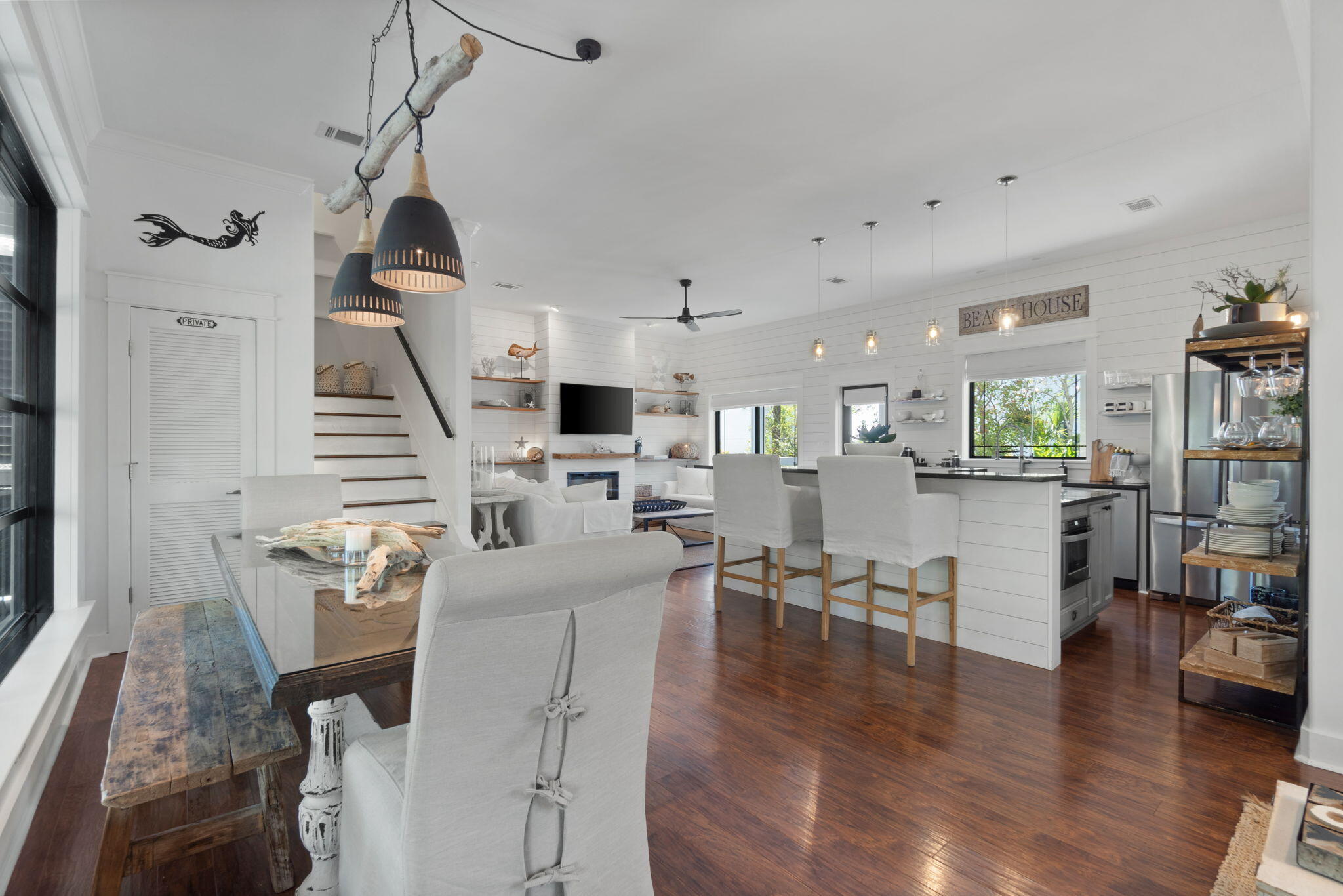 157 Baird Road Santa Rosa Beach, FL 32459 - Photo 13 of 93 a living room with furniture and wooden floor