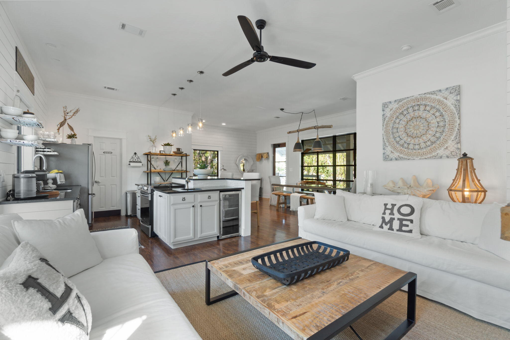 157 Baird Road Santa Rosa Beach, FL 32459 - Photo 21 of 93 a living room with furniture and kitchen view
