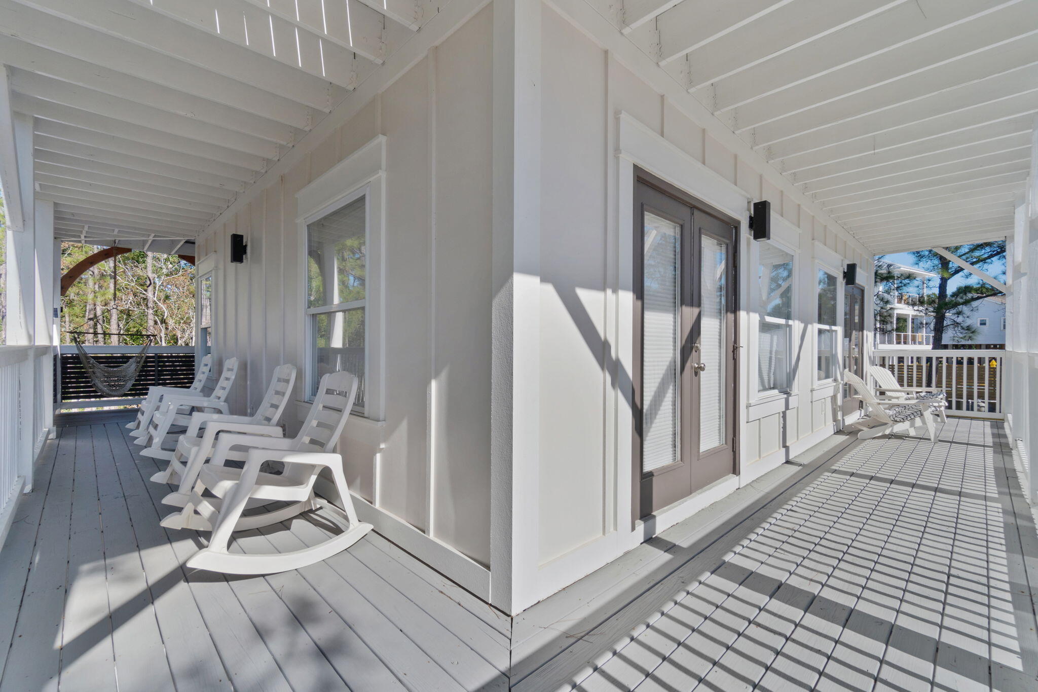 157 Baird Road Santa Rosa Beach, FL 32459 - Photo 42 of 93 a view of a livingroom with wooden floor and furniture