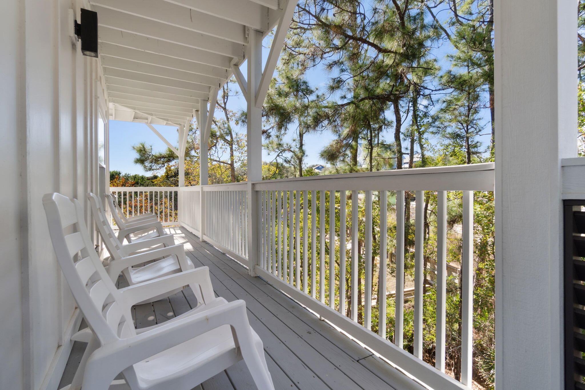 157 Baird Road Santa Rosa Beach, FL 32459 - Photo 43 of 93 a view of a balcony with wooden floor