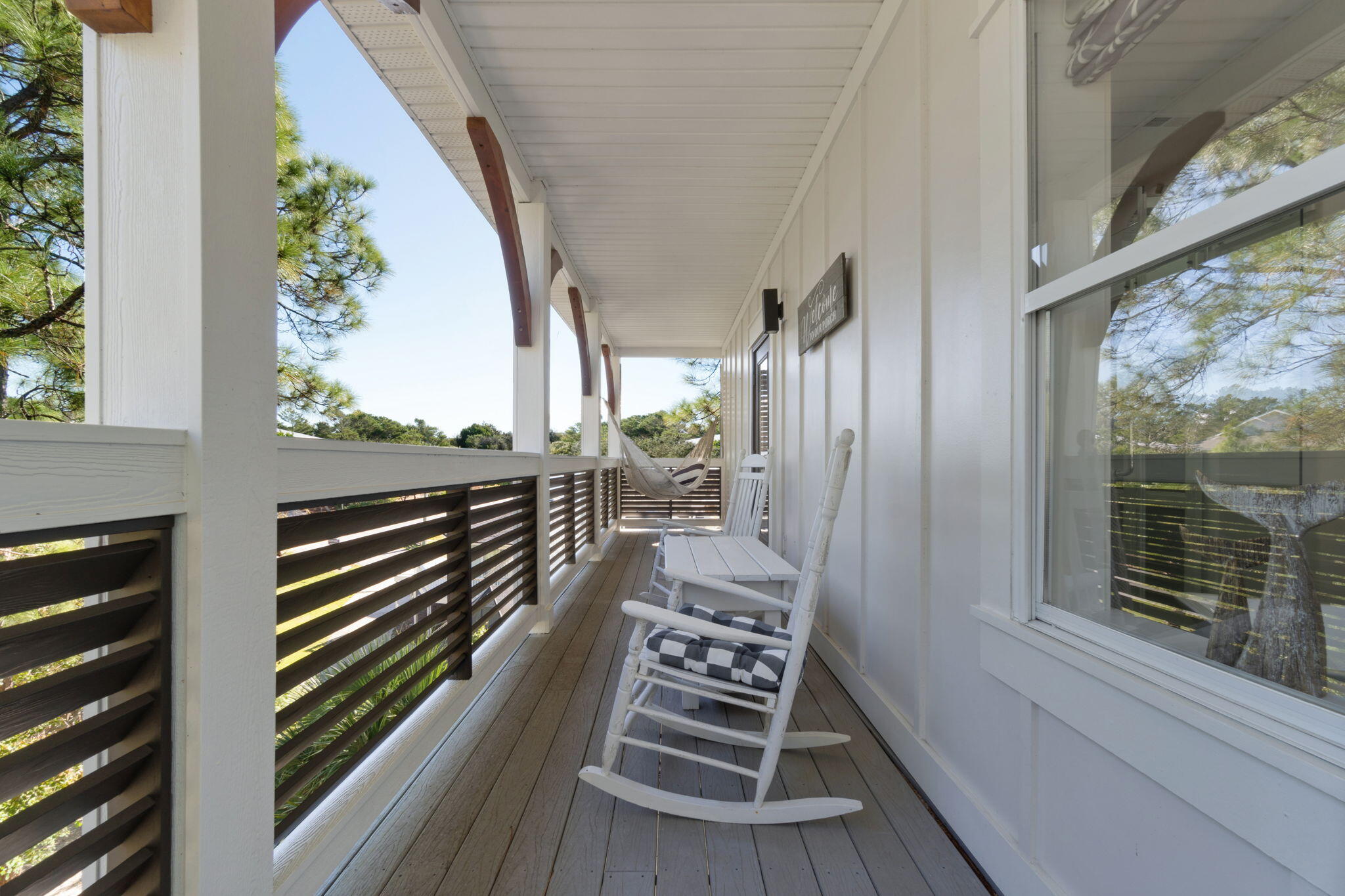 157 Baird Road Santa Rosa Beach, FL 32459 - Photo 57 of 93 a view of a balcony with wooden floor