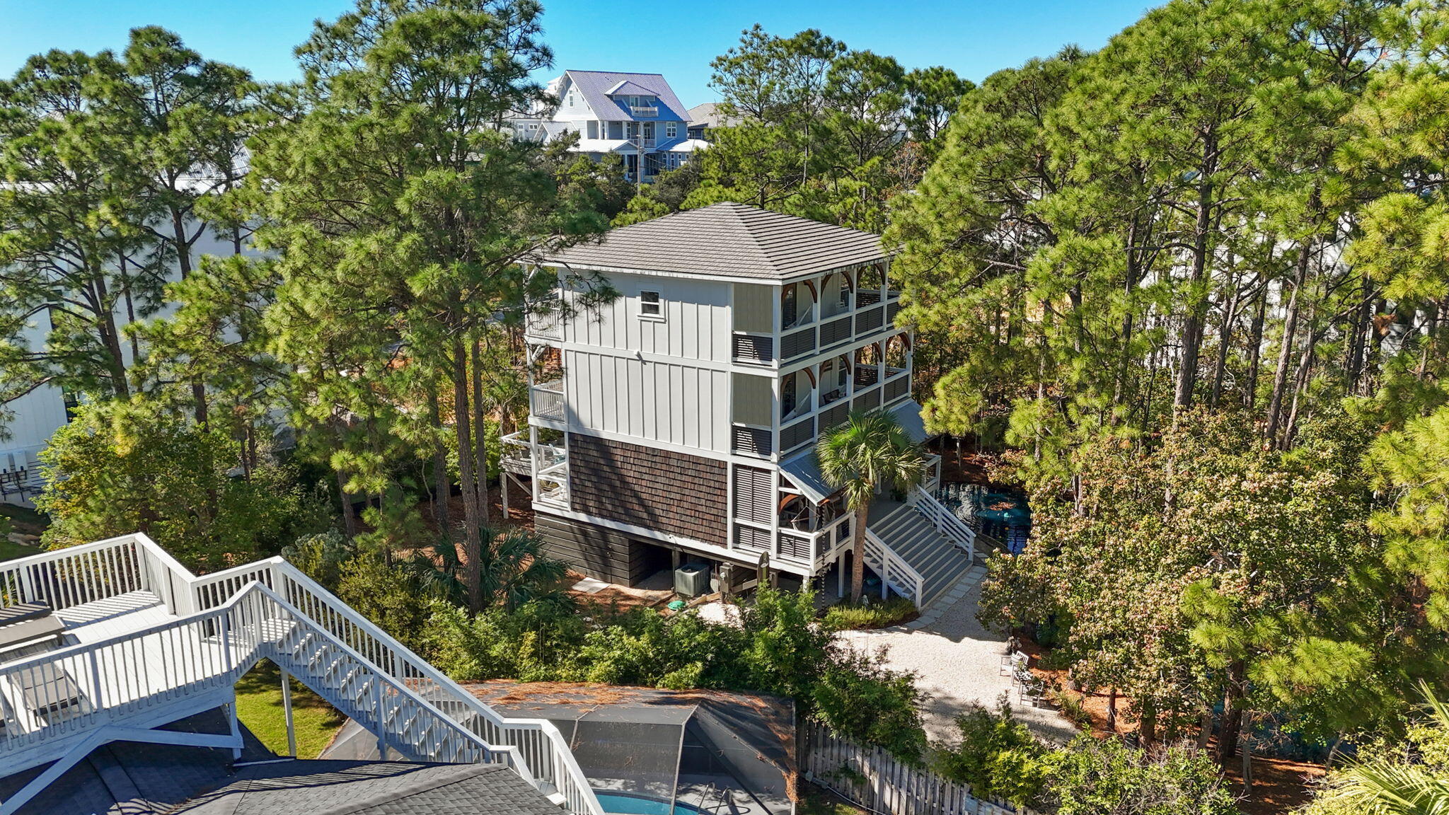 157 Baird Road Santa Rosa Beach, FL 32459 - Photo 81 of 93 a view of a house with a yard and sitting area