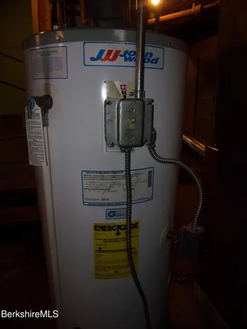 a close view of water heater room