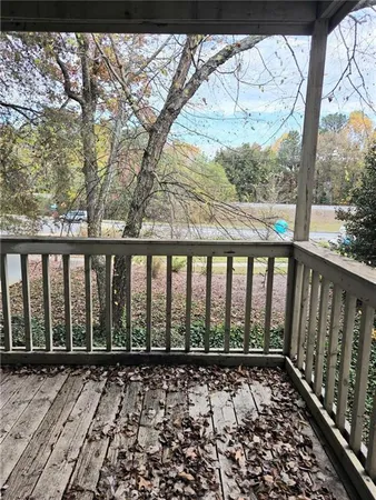 a view of a wooden fence