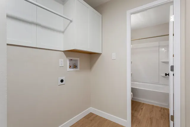 a view of small space with closet
