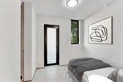 a view of a pathway both side of a building