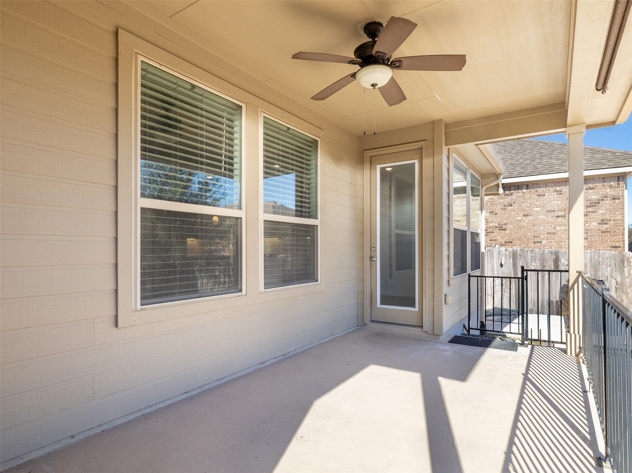 6856 Catania Loop Round Rock, TX 78665 - Photo 26 of 30 Patio / terrace featuring ceiling fan