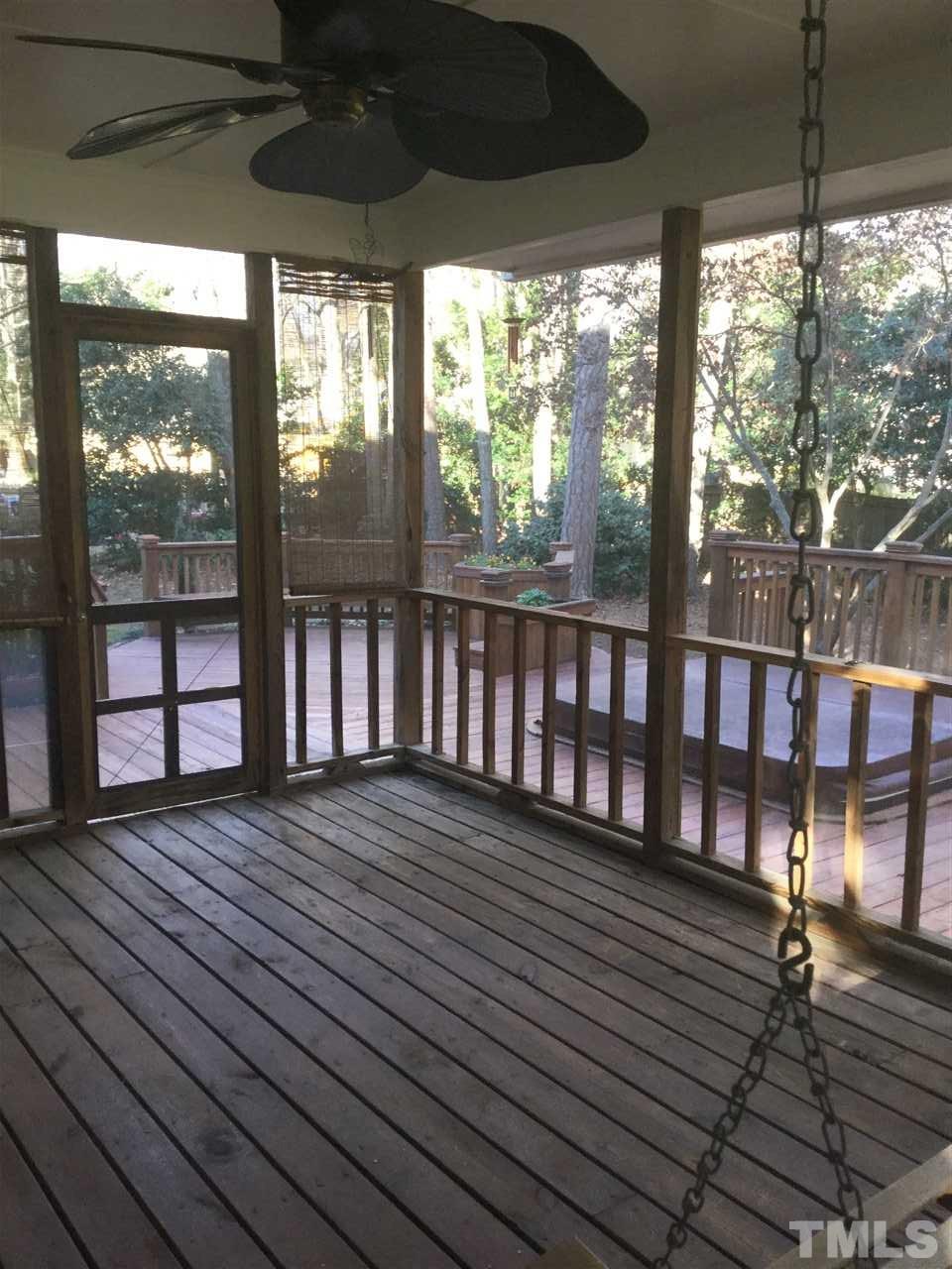 8800 Audley Circle Raleigh, NC 27615 - Photo 22 of 27 a view of a balcony with wooden floor