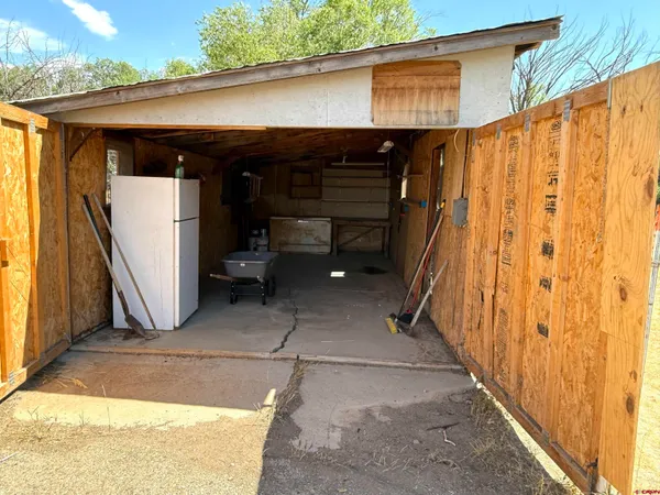 a view of porch with seating space