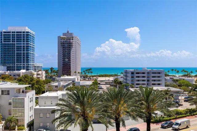 a view of a city with tall buildings