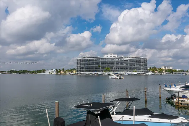 a view of a lake with a lake and boats
