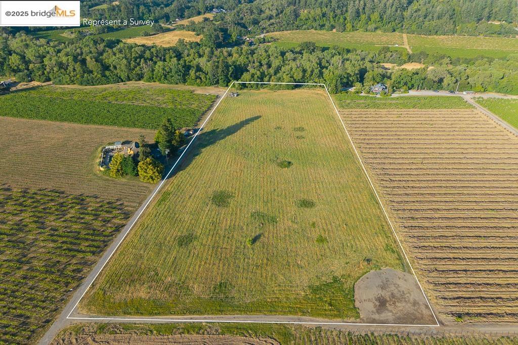 838 Dry Creek Road Healdsburg, CA 95448 - Photo 12 of 22 View of rural area featuring property boundaries highlighted and rows of crops