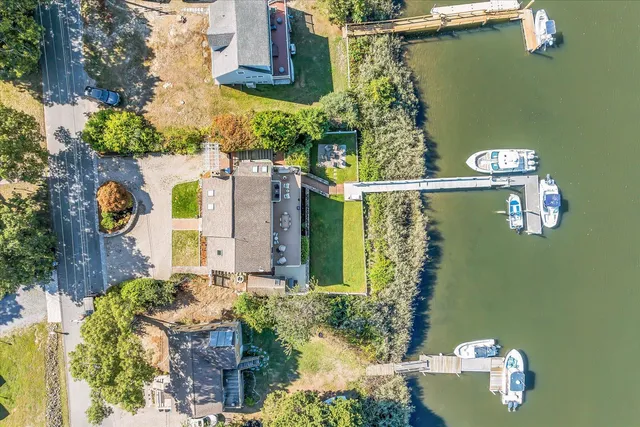 a view of a lake with a mountain