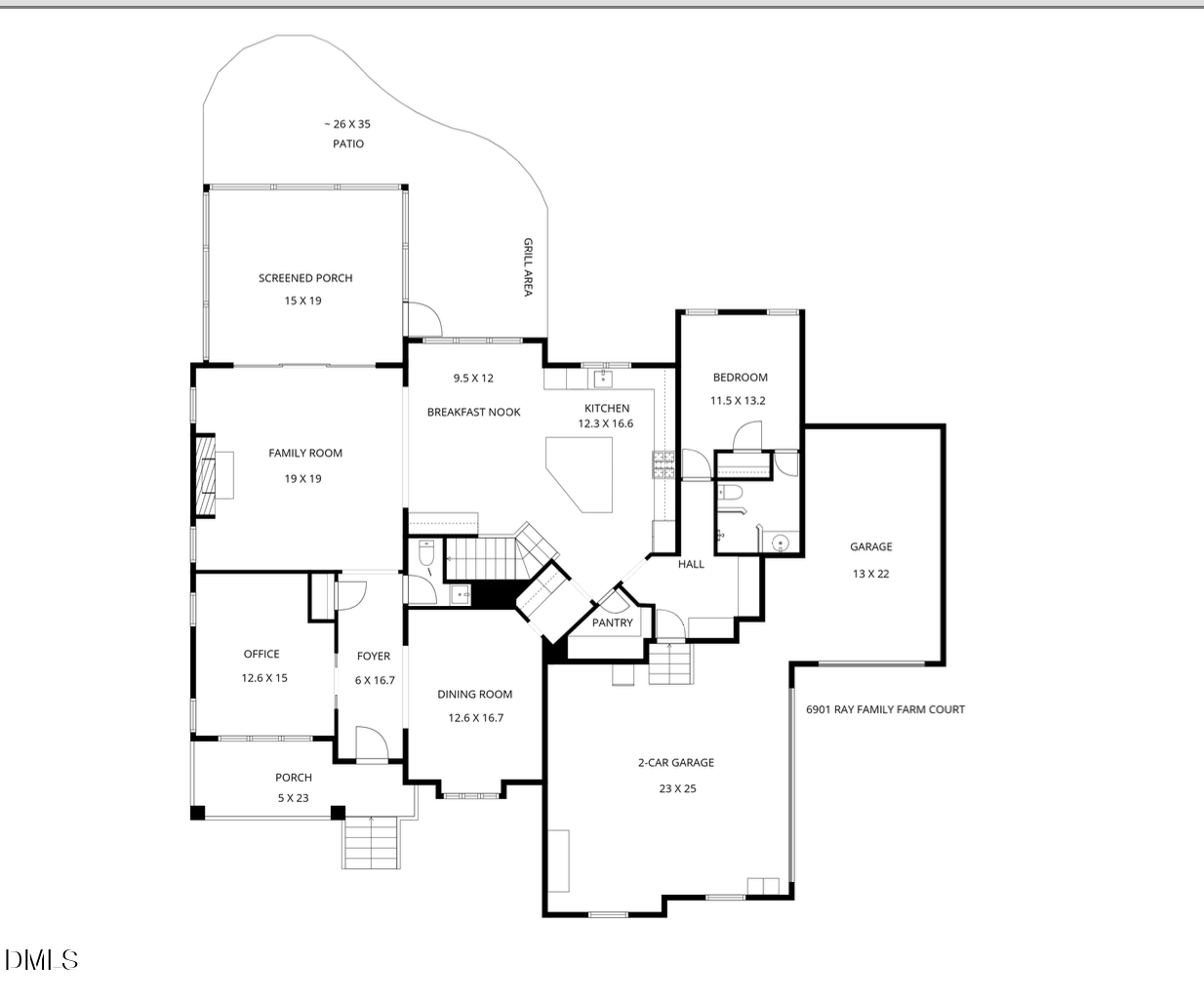 6901 Ray Family Farm Court Raleigh, NC 27613 - Photo 50 of 52 a picture of floor plan