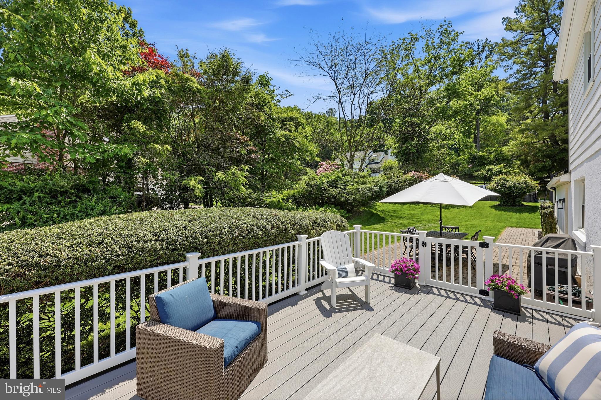 566 Upper Weadley Road Wayne, PA 19087 - Photo 49 of 50 Private Backyard w/ trex deck