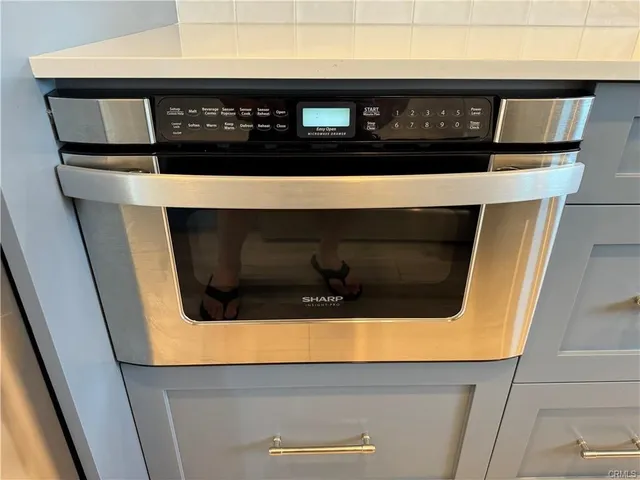 a bathroom with a mirror