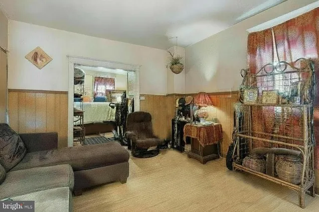 a living room with furniture and a couch