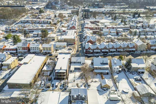 an aerial view of a city