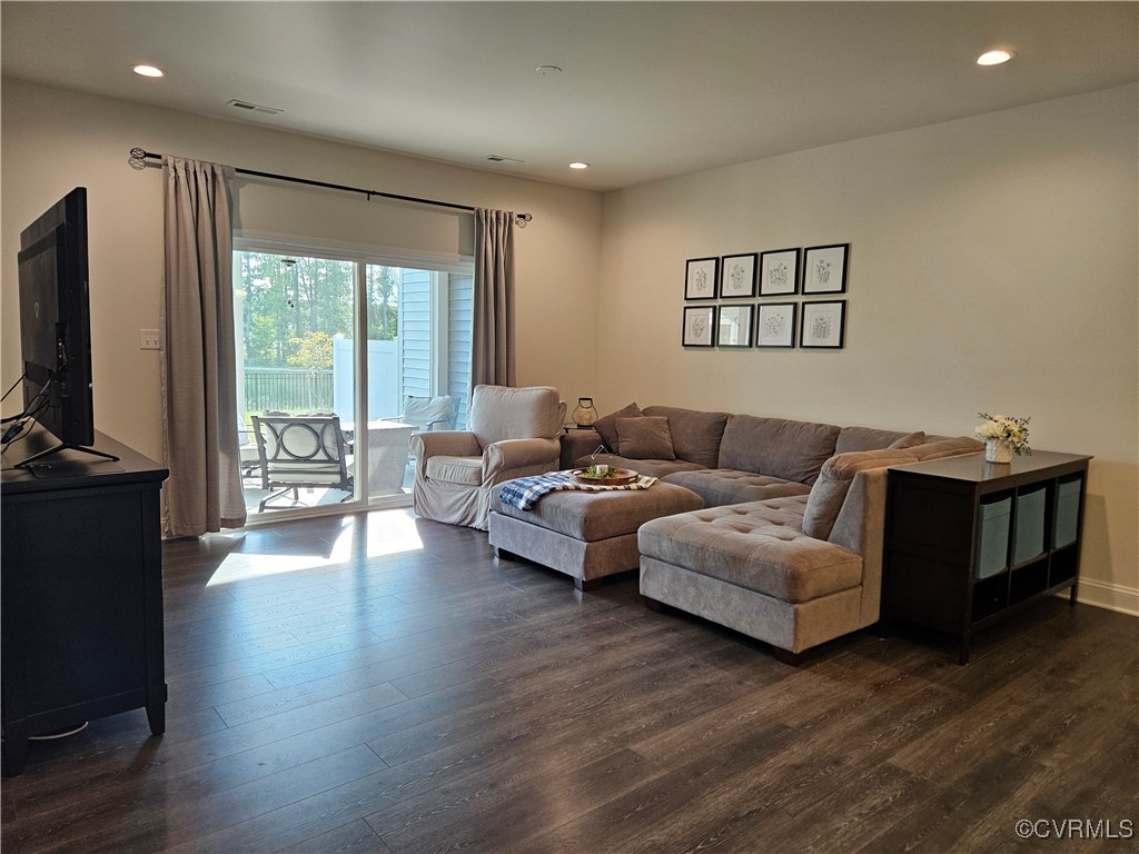 6840 Dunton Road Chesterfield, VA 23832 - Photo 17 of 44 Living room with dark hardwood / wood-style floors