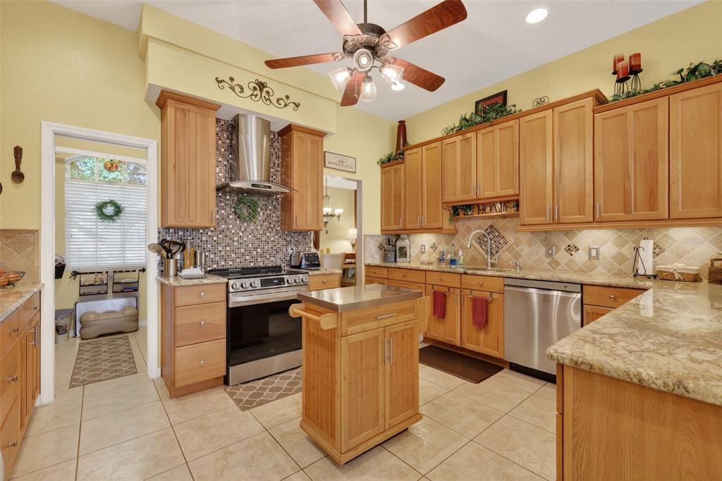 19703 Twin Ponds Road Umatilla, FL 32784 - Photo 20 of 62 a kitchen with stainless steel appliances granite countertop a stove sink and cabinets