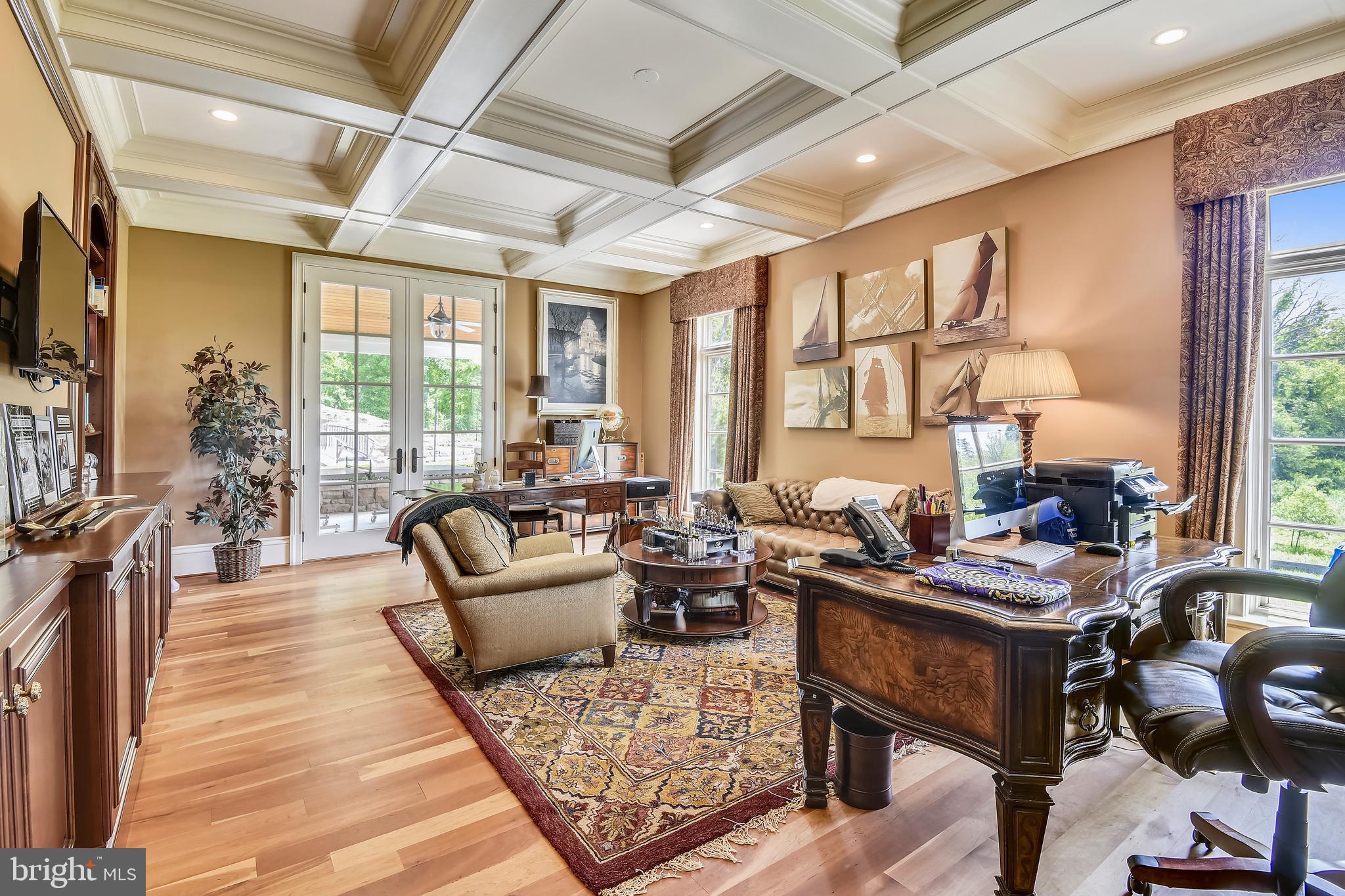 14416 Loyalty Road Leesburg, VA 20176 - Photo 26 of 61 Library w/ veranda access, built ins, mill work